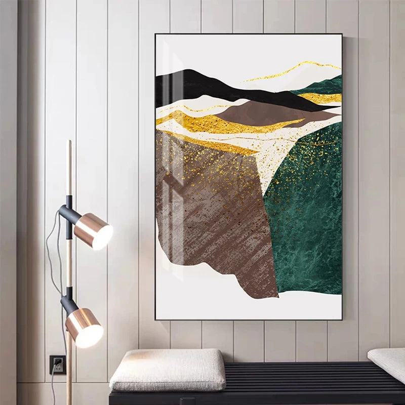 Abstract Mountain Landscape Wall Art Fine Art Canvas Prints Pictures For Modern Apartment Living Room Bedroom Hotel Room Art Decor | Bowlift