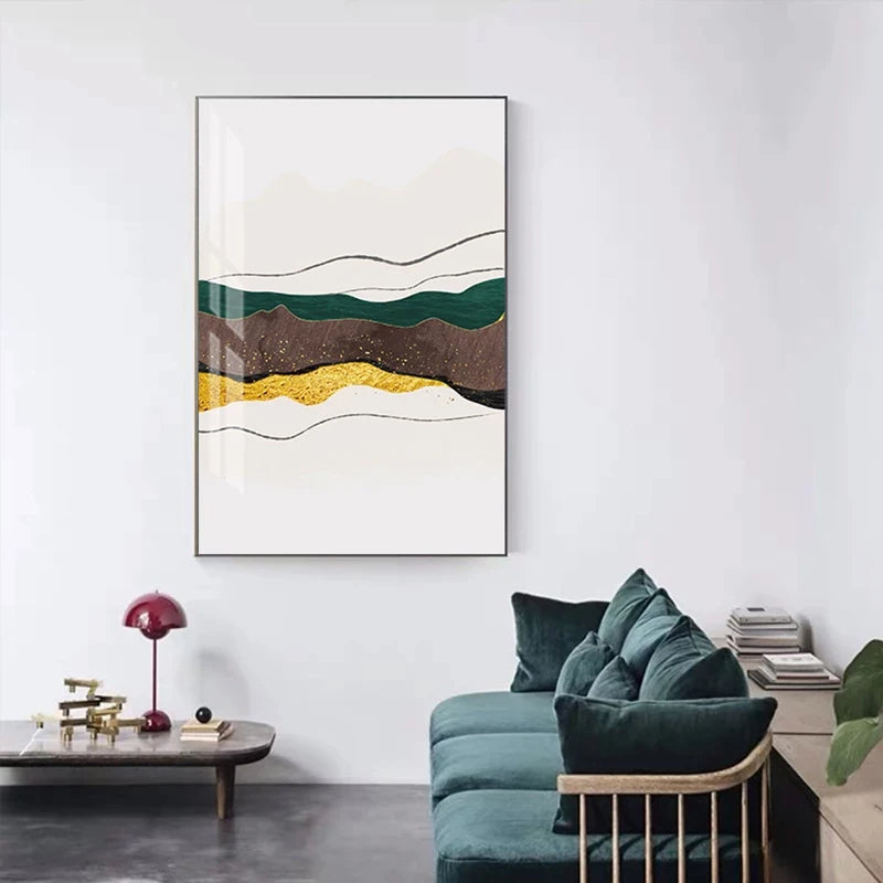 Abstract Mountain Landscape Wall Art Fine Art Canvas Prints Pictures For Modern Apartment Living Room Bedroom Hotel Room Art Decor | Bowlift