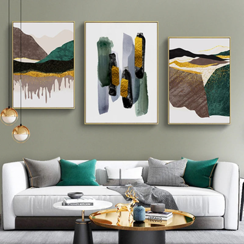 Abstract Mountain Landscape Wall Art Fine Art Canvas Prints Pictures For Modern Apartment Living Room Bedroom Hotel Room Art Decor | Bowlift