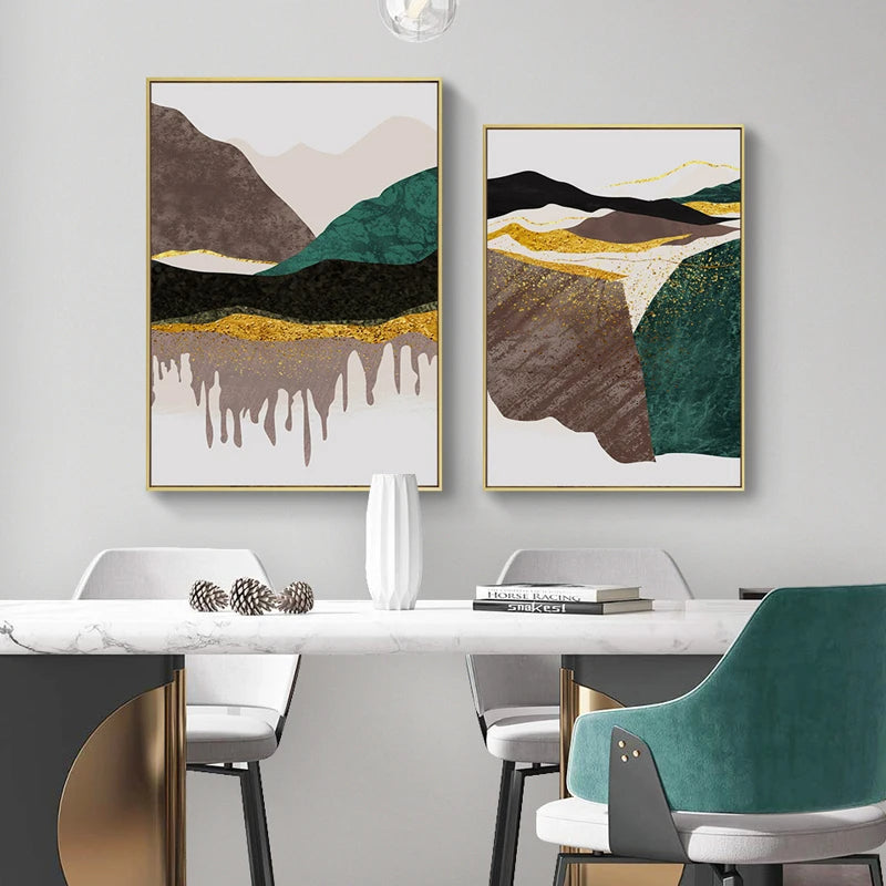 Abstract Mountain Landscape Wall Art Fine Art Canvas Prints Pictures For Modern Apartment Living Room Bedroom Hotel Room Art Decor | Bowlift