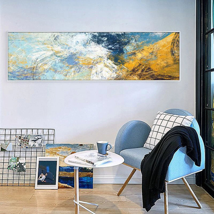Modern Abstract Wide Format Wall Art Fine Art Canvas Prints Pictures For Living Room Above The Sofa Art For Bedroom Above The Bed | Bowlift
