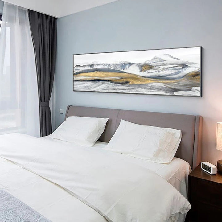 Modern Abstract Wide Format Wall Art Fine Art Canvas Prints Pictures For Living Room Above The Sofa Art For Bedroom Above The Bed | Bowlift