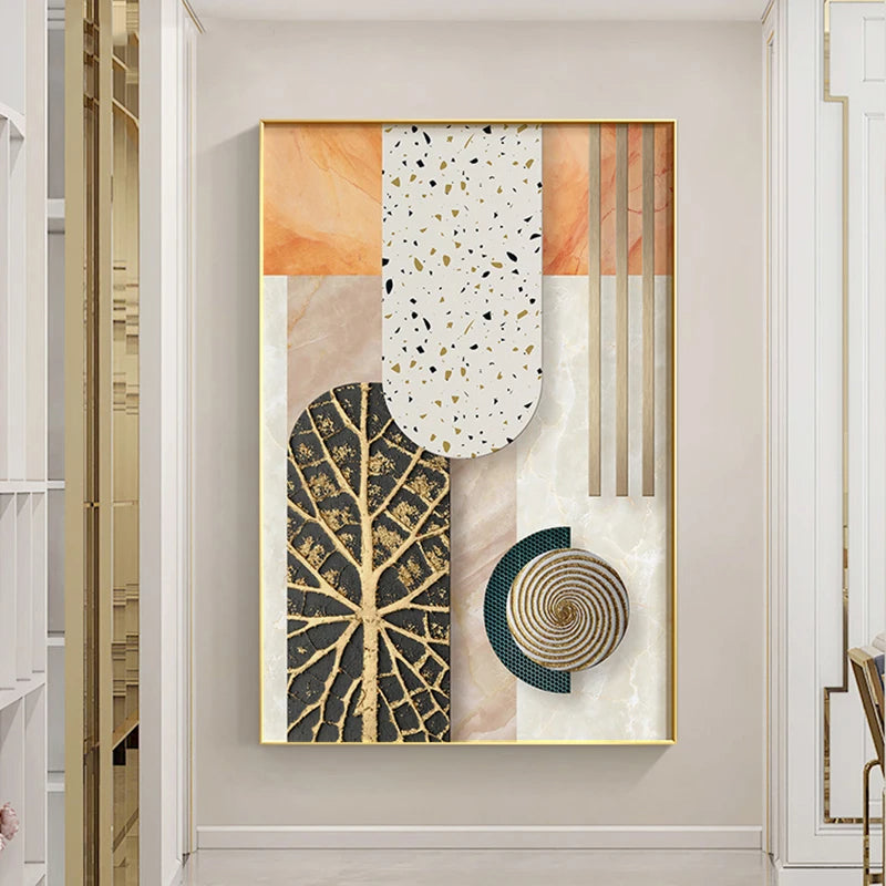 Modern Aesthetics Abstract Architectural Wall Art Fine Art Canvas Prints Pictures For Apartment Living Room Foyer Entrance Way Light Luxury Home Decor | Bowlift