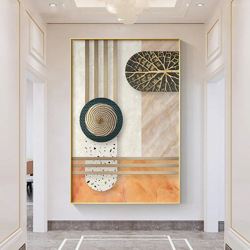 Modern Aesthetics Abstract Architectural Wall Art Fine Art Canvas Prints Pictures For Apartment Living Room Foyer Entrance Way Light Luxury Home Decor | Bowlift