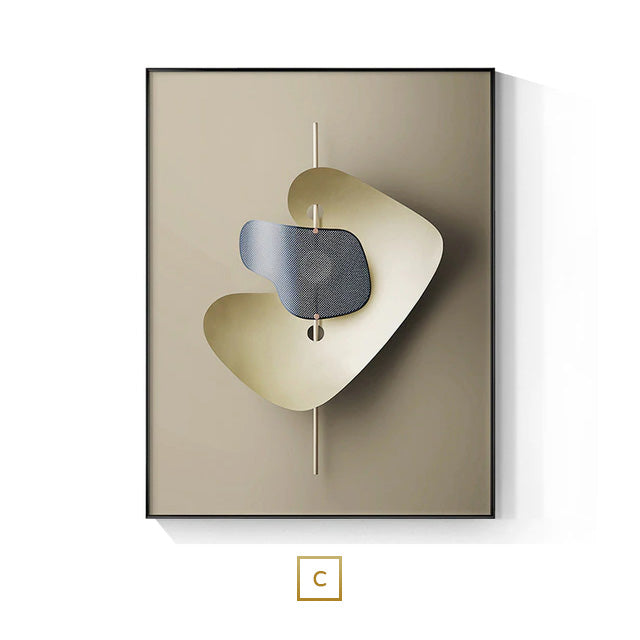 Modern Aesthetics Abstract Golden Pearl Moon Wall Art Fine Art Canvas Print Flowing Pendant Pictures For Luxury Living Room Bedroom Art Decor | Bowlift