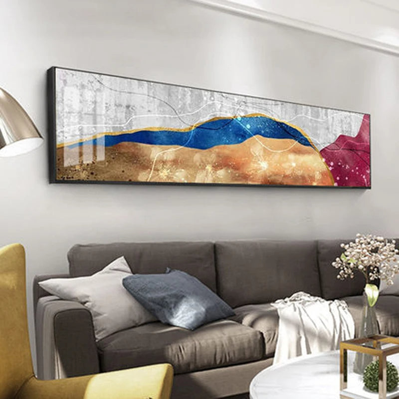 Modern Colors Dark Abstract Wall Art Fine Art Canvas Prints Wide Format Pictures For Above The Sofa Pictures For Above The Bed | Bowlift