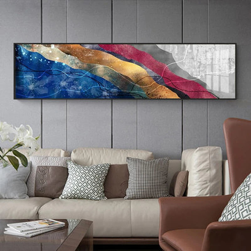 Modern Colors Dark Abstract Wall Art Fine Art Canvas Prints Wide Format Pictures For Above The Sofa Pictures For Above The Bed | Bowlift