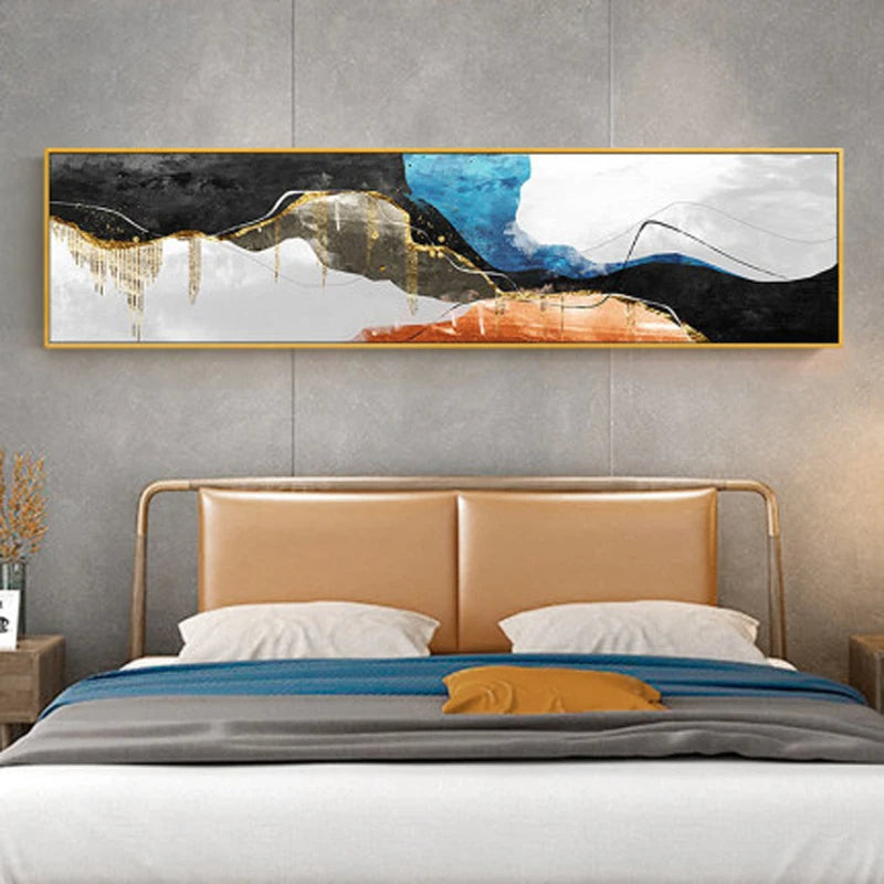 Modern Colors Dark Abstract Wall Art Fine Art Canvas Prints Wide Format Pictures For Above The Sofa Pictures For Above The Bed | Bowlift