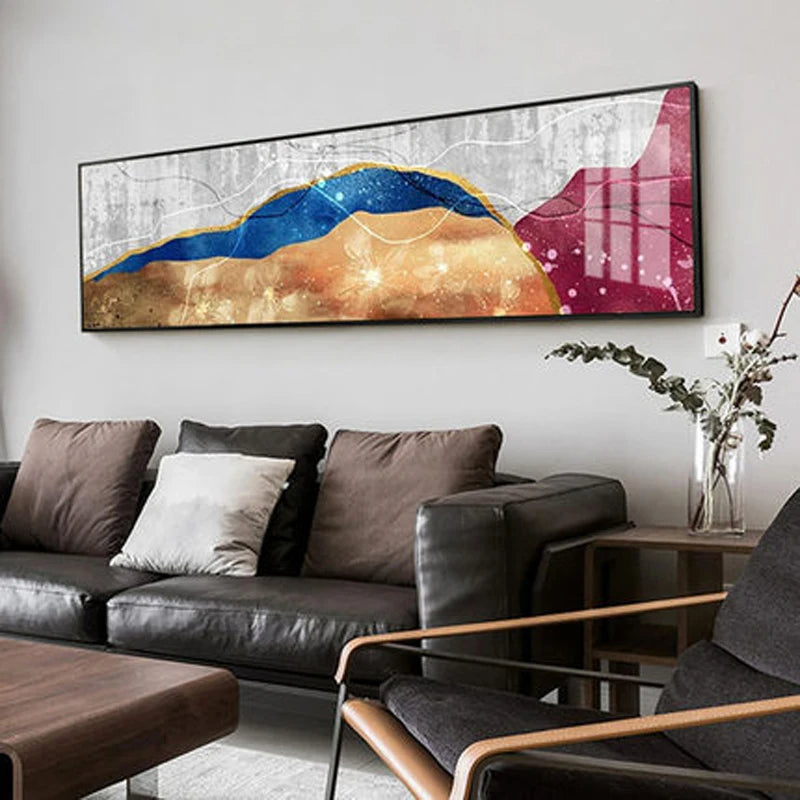 Modern Colors Dark Abstract Wall Art Fine Art Canvas Prints Wide Format Pictures For Above The Sofa Pictures For Above The Bed | Bowlift