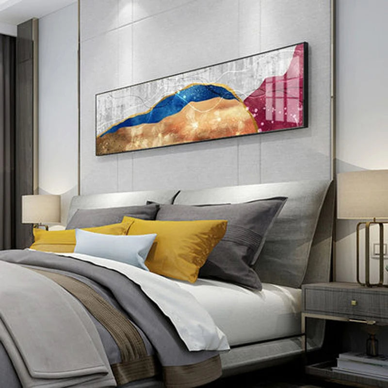 Modern Colors Dark Abstract Wall Art Fine Art Canvas Prints Wide Format Pictures For Above The Sofa Pictures For Above The Bed | Bowlift