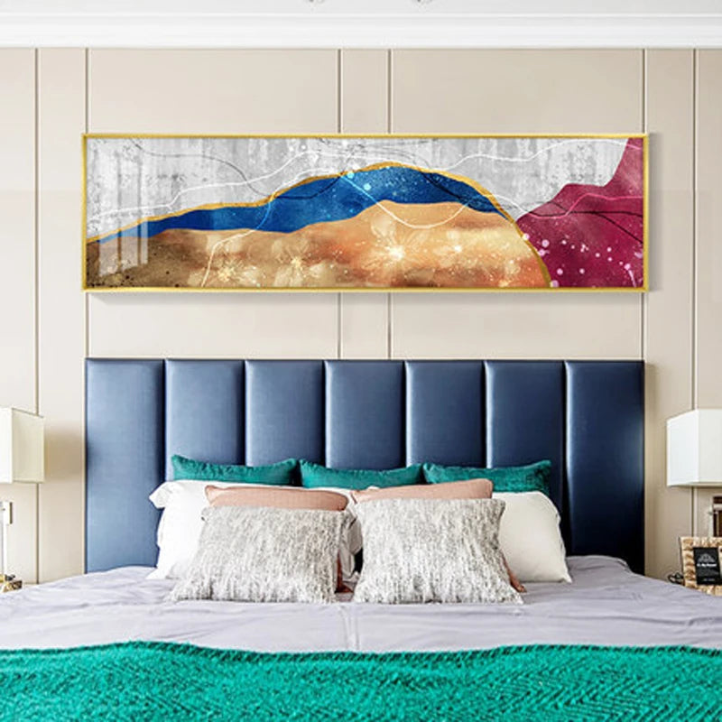 Modern Colors Dark Abstract Wall Art Fine Art Canvas Prints Wide Format Pictures For Above The Sofa Pictures For Above The Bed | Bowlift
