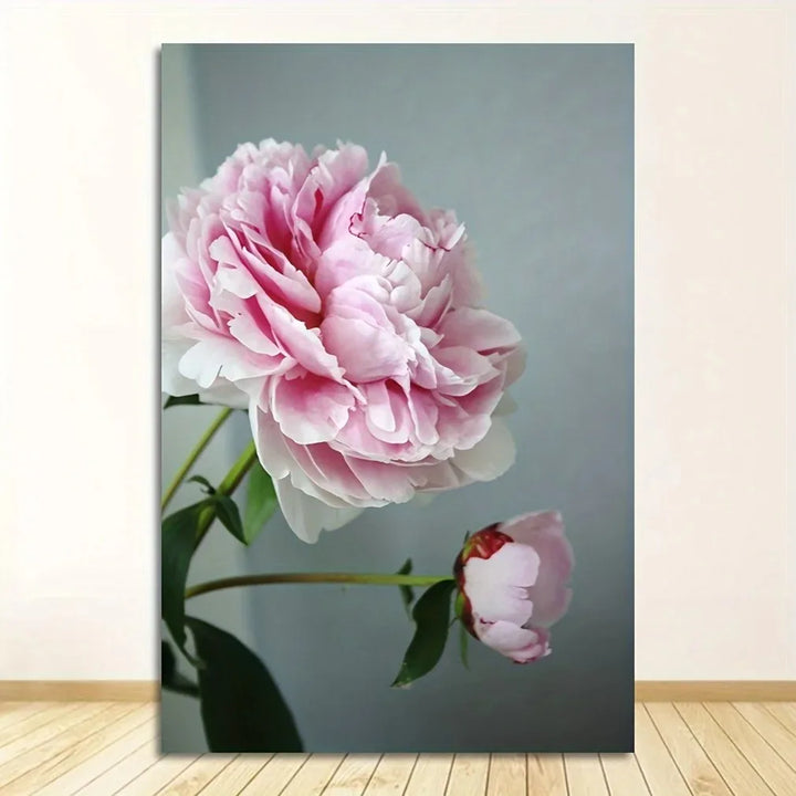 Modern Floral Pink Petal Flowers Wall Art Fine Art Canvas Prints Elegant Botanical Pictures For Living Room Bedroom Hotel Room Art Decor | Bowlift