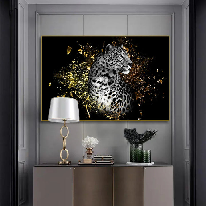 Modern Wild Animal Posters Wall Art Fine Art Canvas Prints Lion Elephant Leopard Zebra Pictures For Living Room Home Office Decor | Bowlift