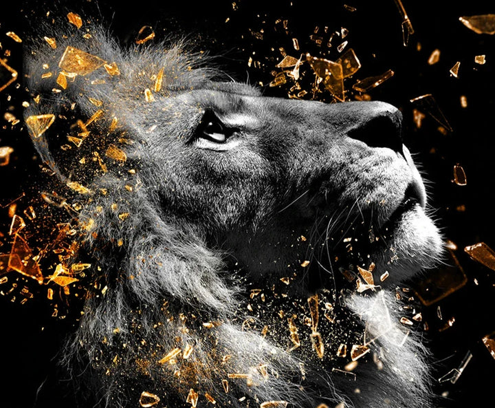 Modern Wild Animal Posters Wall Art Fine Art Canvas Prints Lion Elephant Leopard Zebra Pictures For Living Room Home Office Decor | Bowlift