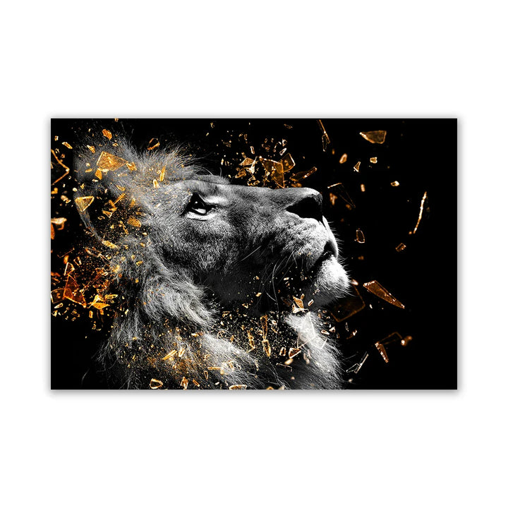 Modern Wild Animal Posters Wall Art Fine Art Canvas Prints Lion Elephant Leopard Zebra Pictures For Living Room Home Office Decor | Bowlift
