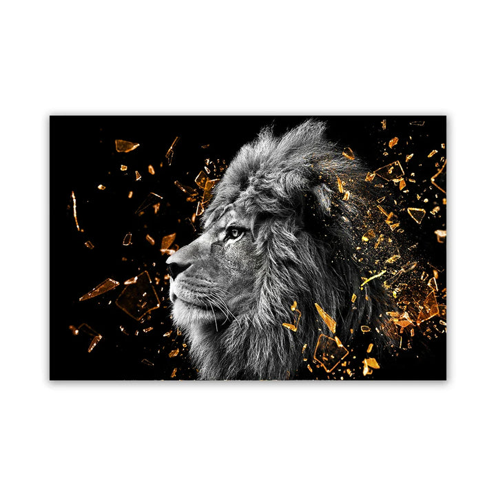 Modern Wild Animal Posters Wall Art Fine Art Canvas Prints Lion Elephant Leopard Zebra Pictures For Living Room Home Office Decor | Bowlift