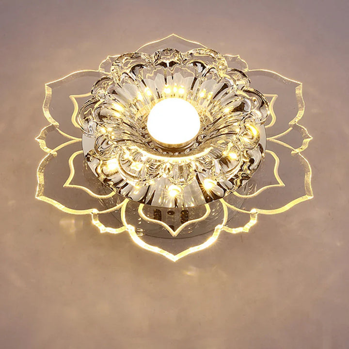 Elegant crystal ceiling light with LED – Modern lighting for living spaces | Bowlift