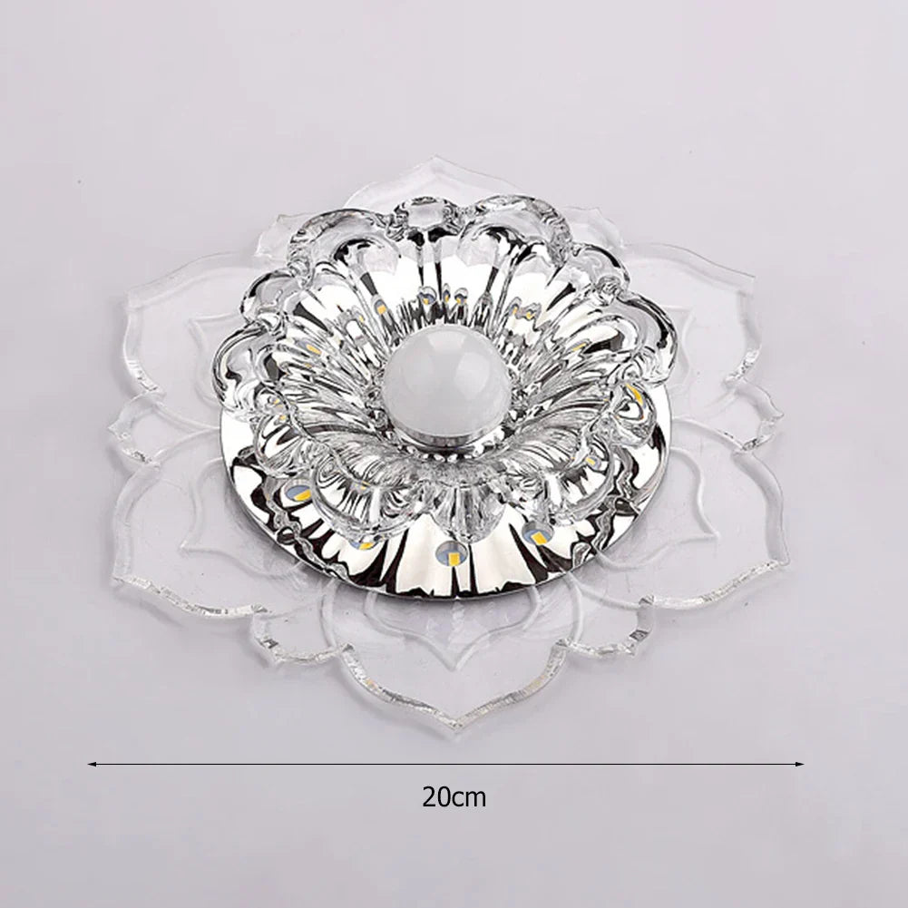 Elegant crystal ceiling light with LED – Modern lighting for living spaces | Bowlift