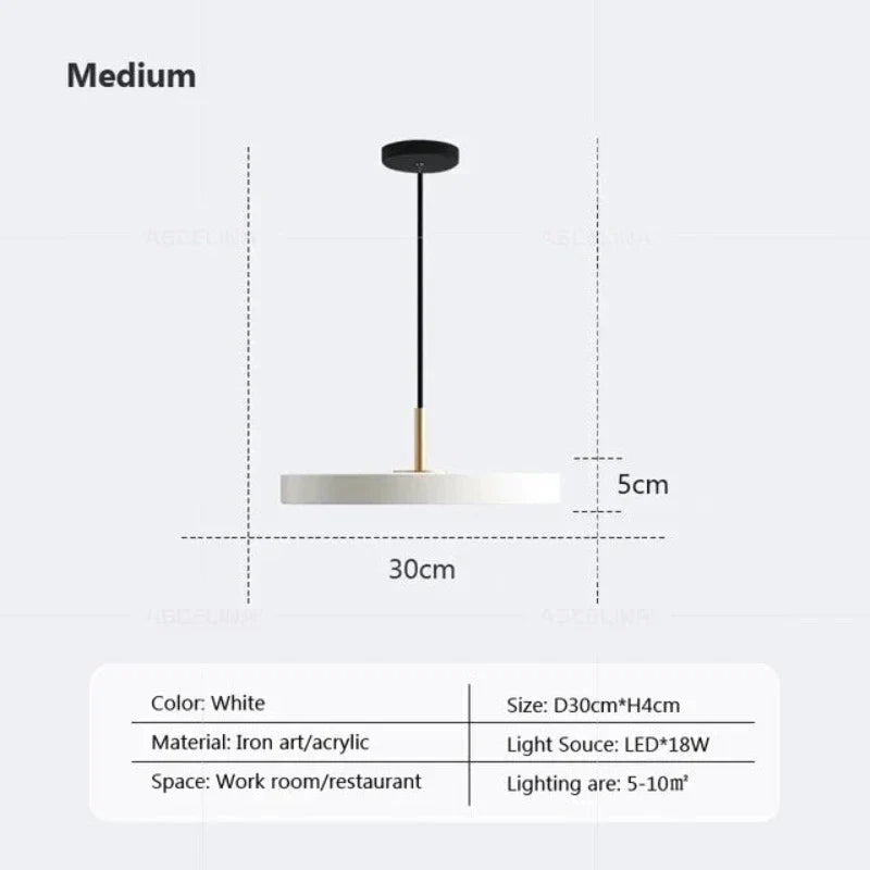 BowLift | Slim Disc Pendant Light