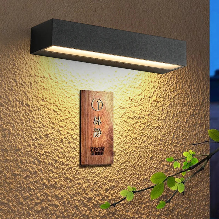 Modern LED wall light for outdoor use - weatherproof, energy-saving, ideal for garden and terrace | Bowlift
