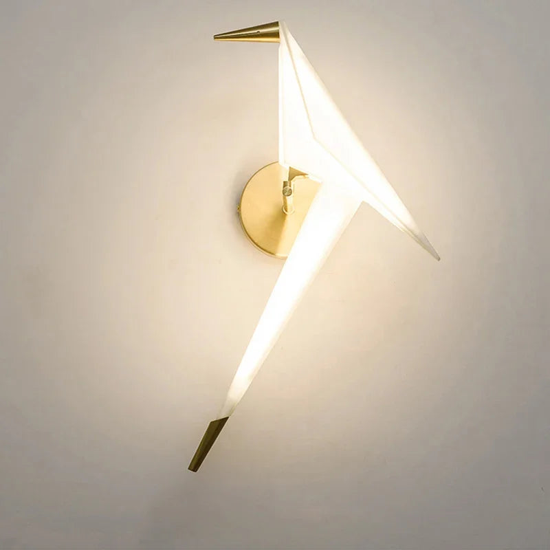 BowLift | Unusual Wall Lamp with Crane and Paper Motif