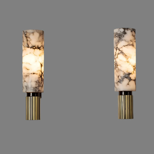 Elegant Wall Light with Stylish Marble Inspired Pattern Bowlift