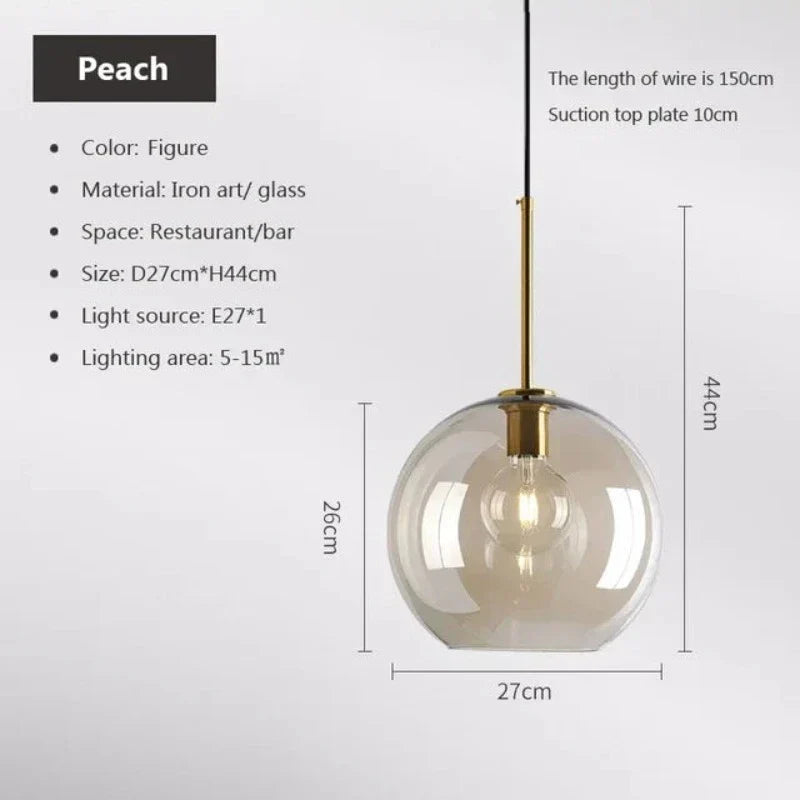 BowLift | NordicGlas - Modern Scandinavian Glass Pendant Lamp for Dining Room and Living Room