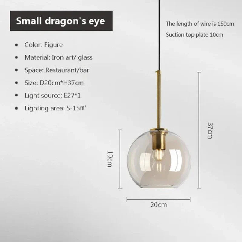 BowLift | NordicGlas - Modern Scandinavian Glass Pendant Lamp for Dining Room and Living Room