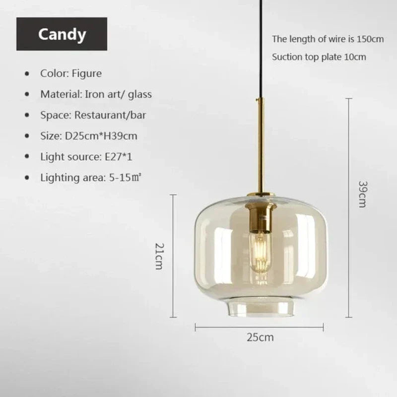 BowLift | NordicGlas - Modern Scandinavian Glass Pendant Lamp for Dining Room and Living Room