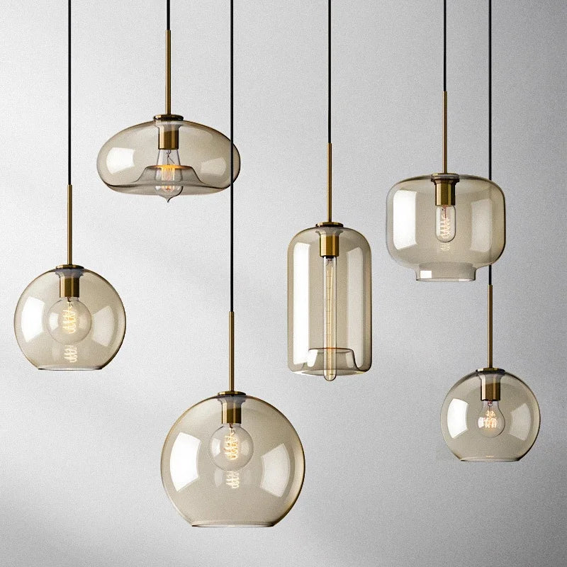 BowLift | NordicGlow – Elegant Scandinavian Glass Pendant Light