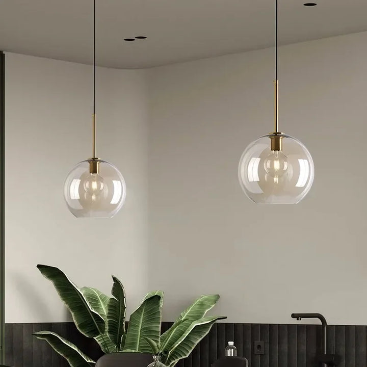 BowLift | NordicGlow – Elegant Scandinavian Glass Pendant Light