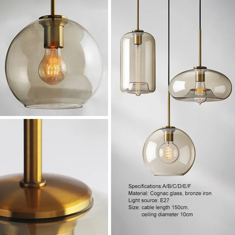 BowLift | NordicGlas - Modern Scandinavian Glass Pendant Lamp for Dining Room and Living Room