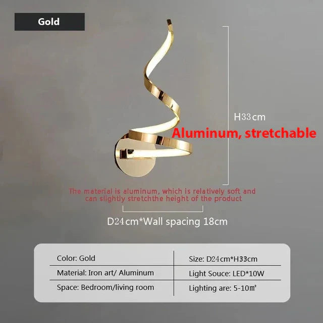 BowLift | SpiralGlow - Spiral LED Wall Lights