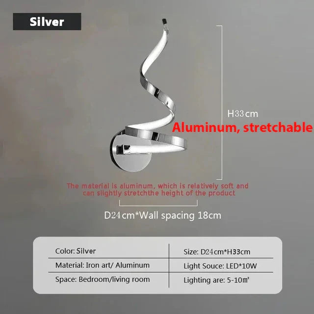 BowLift | SpiralGlow - Spiral LED Wall Lights