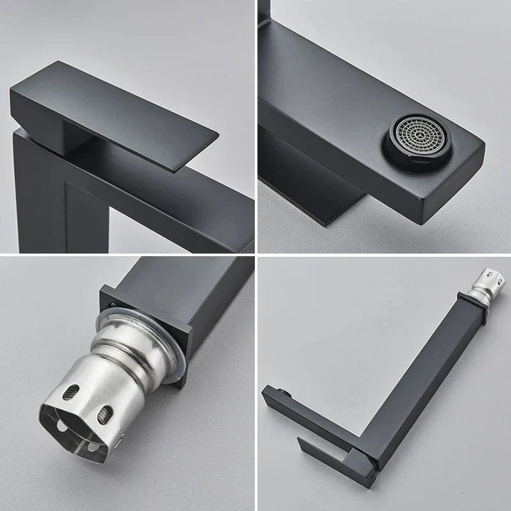 BowLift | Modern Black-Silver Sink Faucet - for Luxury Bathroom Experience