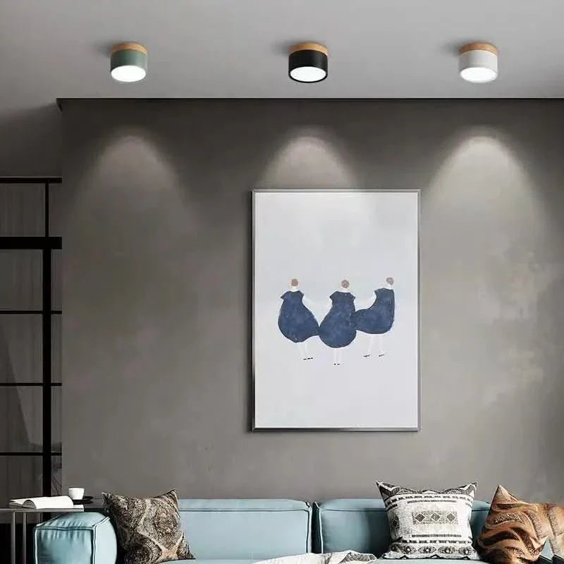 BowLift | Modern Dimmable LED Ceiling Light with Wood Design