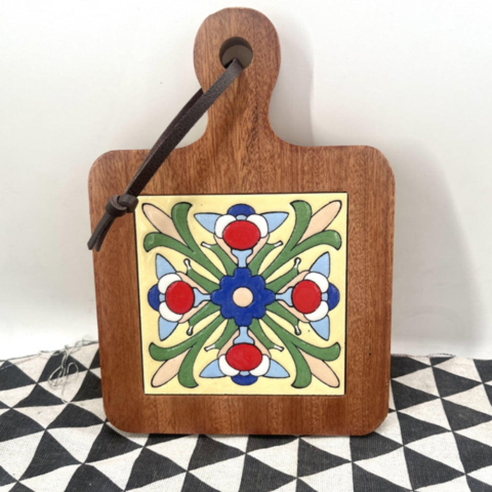 BowLift | Moroccan Ebony Floral Wooden Trivets