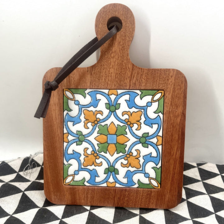 BowLift | Moroccan Ebony Floral Wooden Trivets