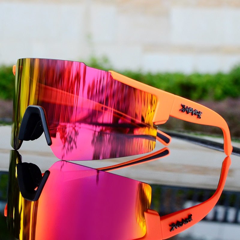 BowLift | ReflectRide Sports Sunglasses – Aerodynamic Cycling Glasses with UV Protection and Interchangeable Frame