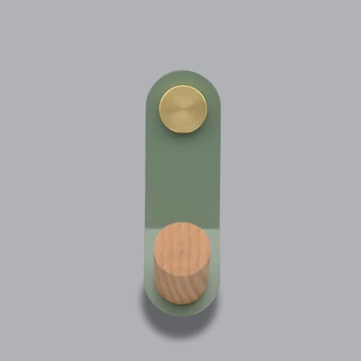 BowLift | Scandinavian Pastel Wall Hook with Oak & Brass