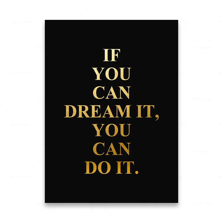 Motivational Words Wall Art Fine Art Canvas Prints Black & White Inspirational Quotations Posters For Living Room Bedroom Study Room Art Decor | Bowlift