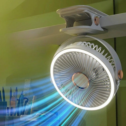 Multi-Angle Outdoor Clip-On Rechargeable Cooling Fan | Bowlift