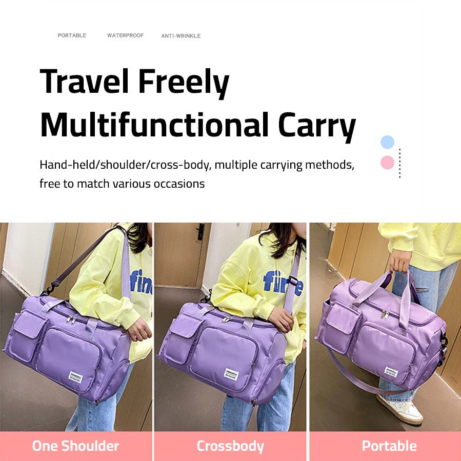 BowLift | Multi-Pocket Travel Bag, Sports and Gym Duffle with Separate Shoe Compartment
