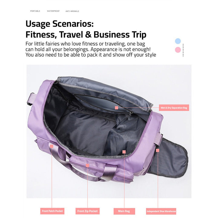 Travique Waterproof Sports and Travel Bag with Multiple Pockets | Bowlift