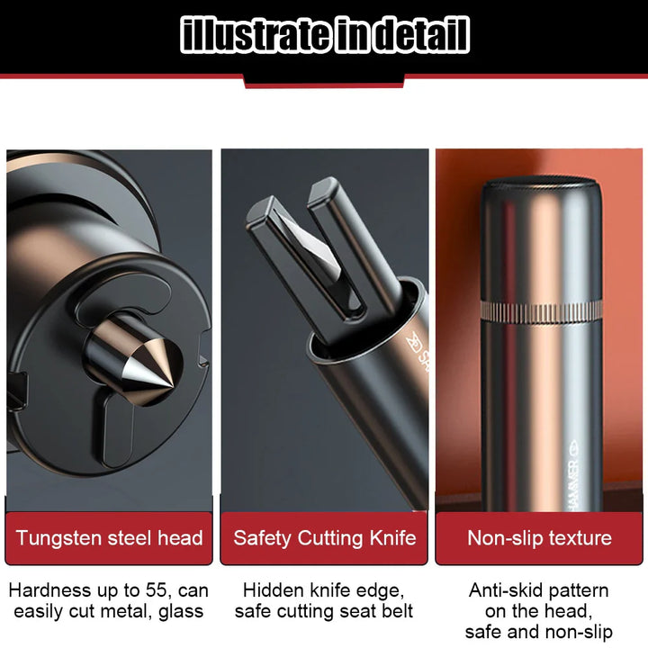 BowLift | Multifunctional Car Safety Hammer 2PCS