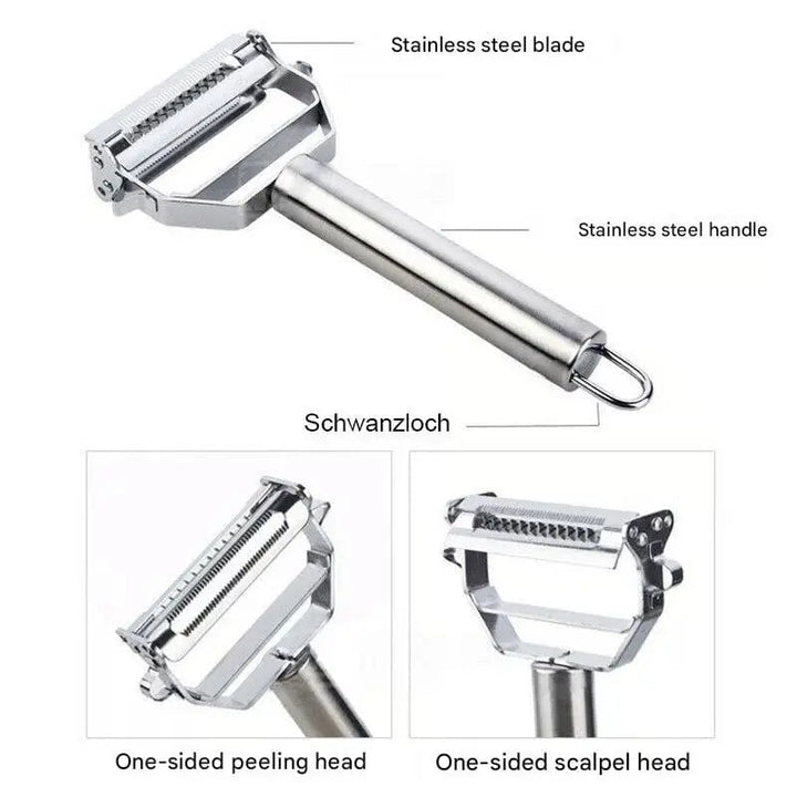 BowLift | Multifunctional Vegetable Peeler Made of Stainless Steel – With Julienne Blade