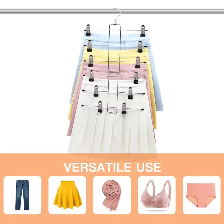 BowLift | Multifunctional Clothes Hanger with 12 Clips – Space-saving, Redatable