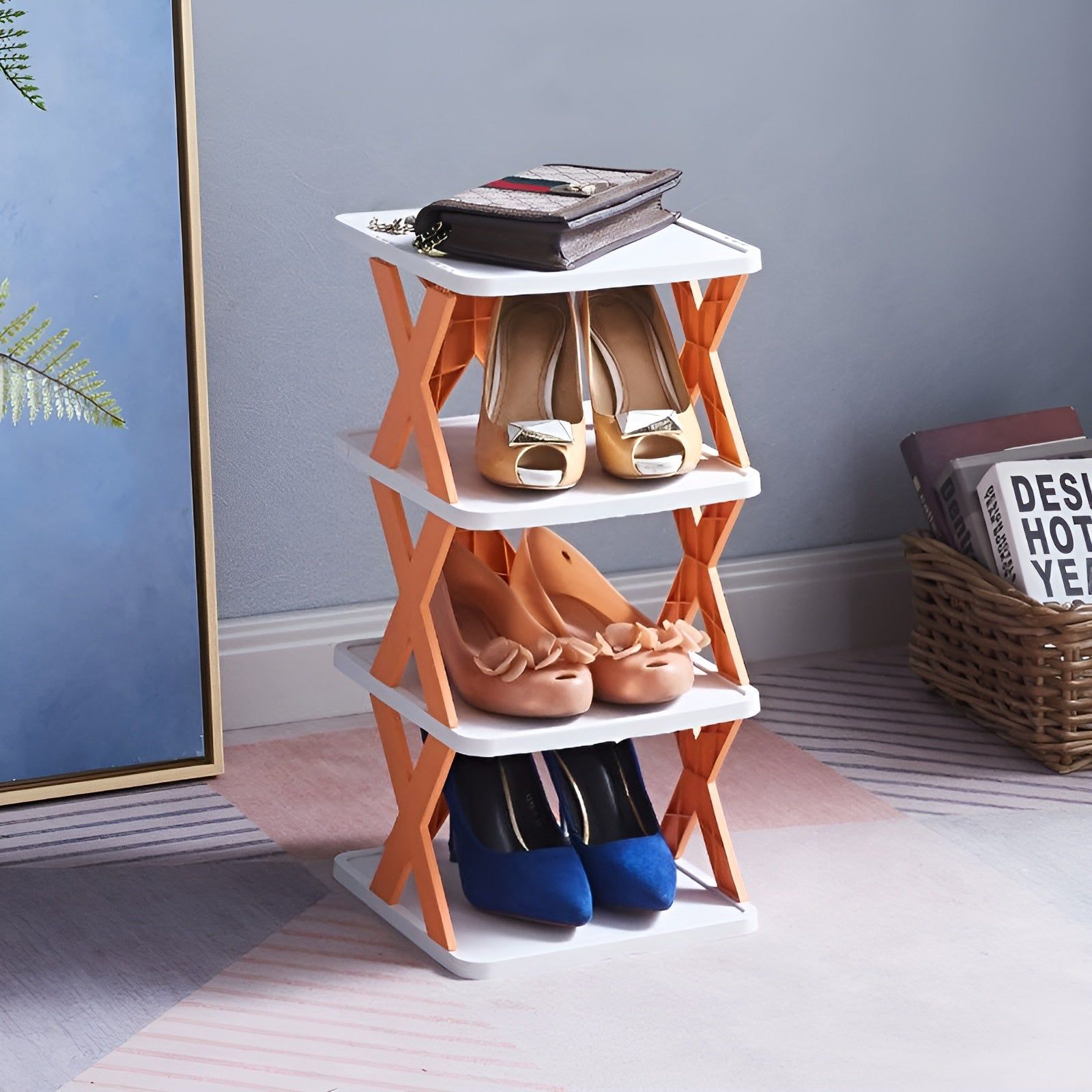 BowLift | FlexiStack Shoe Rack – Foldable Multiple Shoe Organizer for Small Spaces