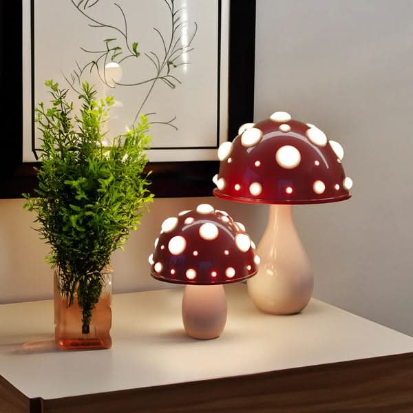 BowLift | Manita LED Table Lamp – Amanita Mushroom Design