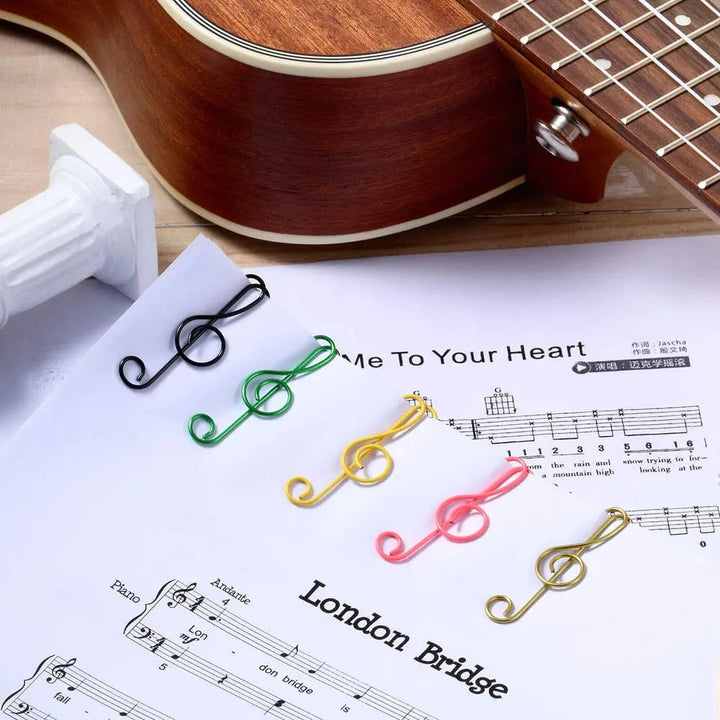 BowLift | Music note paper clips – for school, office & creative gifts